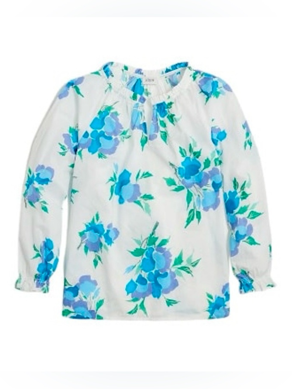 J Crew Factory Women’s Floral Lightweight Long Sleeve Boho Blouse Sz Large